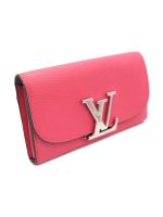 LOUIS VUITTON Pink Taurillon Leather Vivienne LV Long Wallet