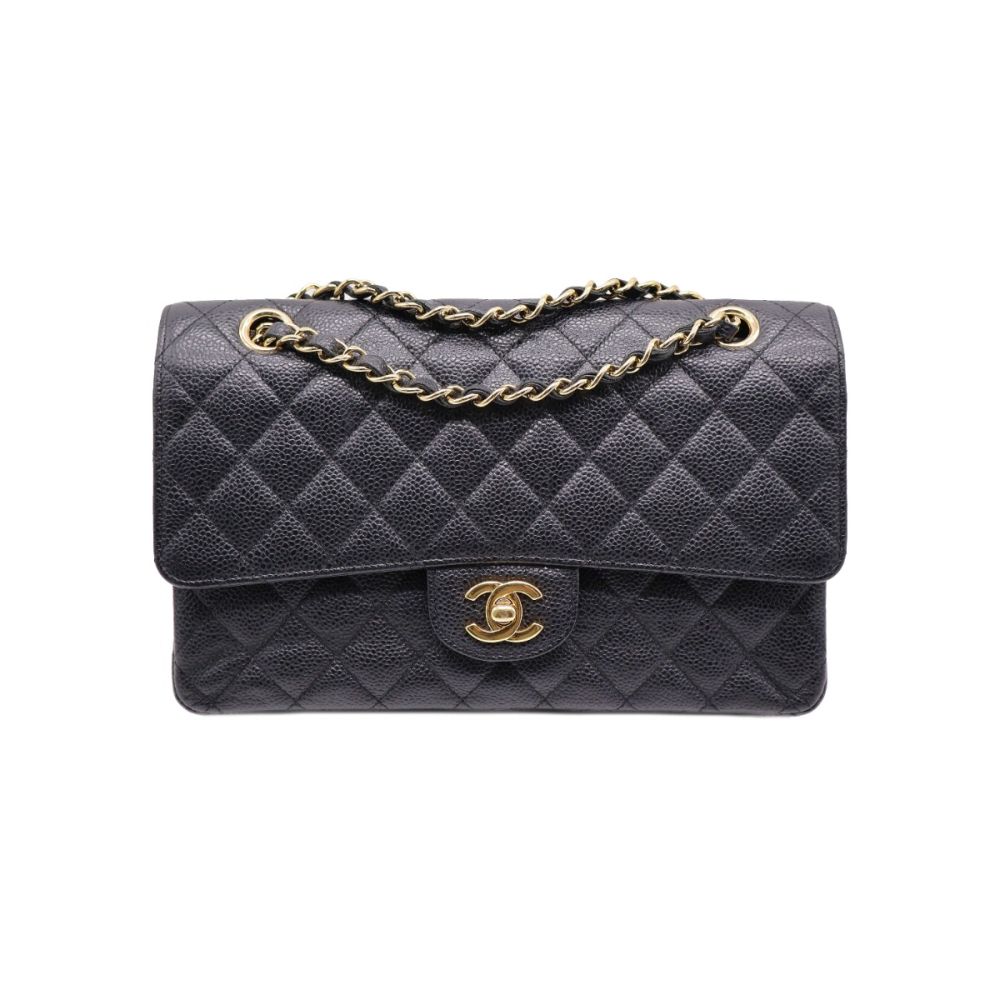 Chanel bag caviar leather discount
