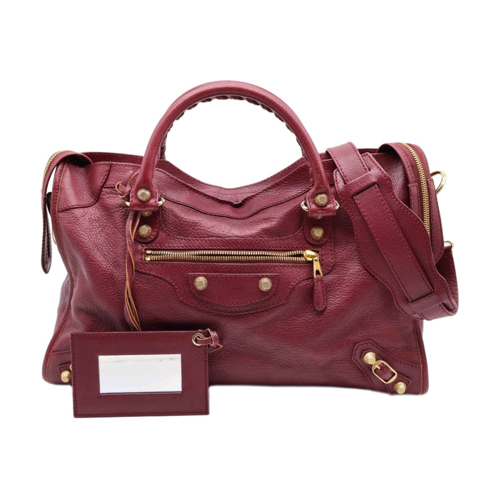 BALENCIAGA Agneau Giant 12 City Rouge Cerise