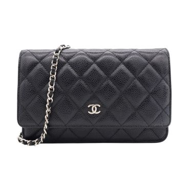 CHANEL Caviar Quilted WOC Wallet on Chain Black