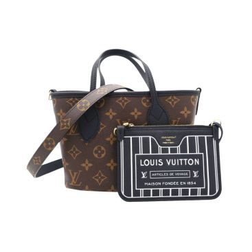 LOUIS VUITTON Monogram Neverfull Inside Out Bandouliere BB Black