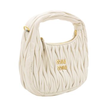 MIU MIU Wander Matelasse Nappa Leather Hobo Bag Small