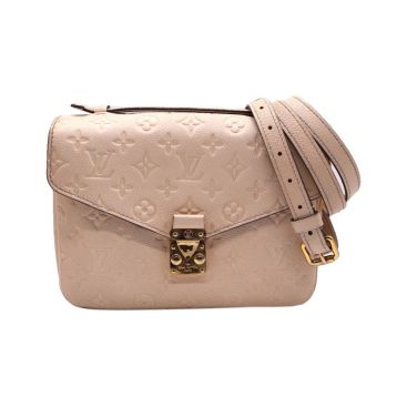 LOUIS VUITTON Pochette Métis Monogram Empreinte Leather Cream