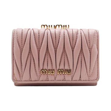 MIU MIU Matelassé Nappa Leather Wallet