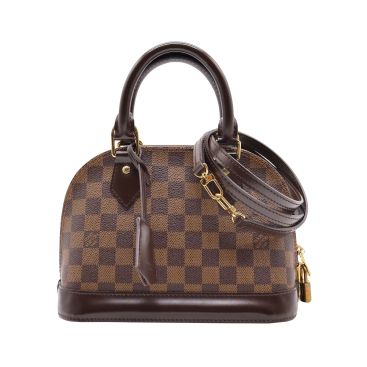 LOUIS VUITTON Alma BB Bag in Damier Ebène Coated Canvas