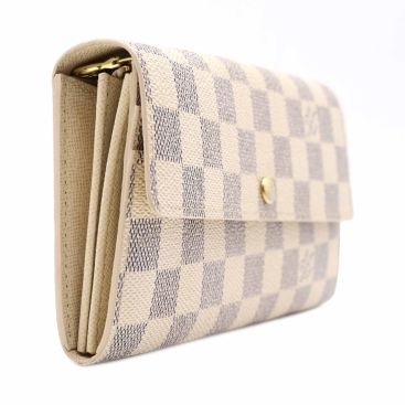 LOUIS VUITTON Damier Azur Canvas Sarah Wallet